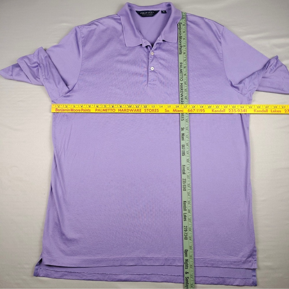 Polo Golf Ralph Lauren Pima Cotton Polo Shirt Men's XL Purple Short Sleeve - Picture 8 of 14